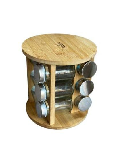 Органайзер для специй BH 7864-12 набор 12 стеклянных баночек подставка лейка Bohmann (311668165)