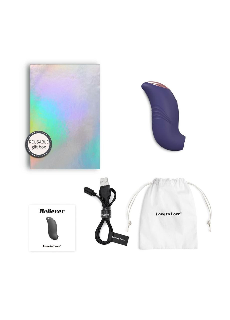 Вакуумний кліторальний стимулятор Love To Love BELIEVER - MIDNIGHT INDIGO No Brand (303884883)