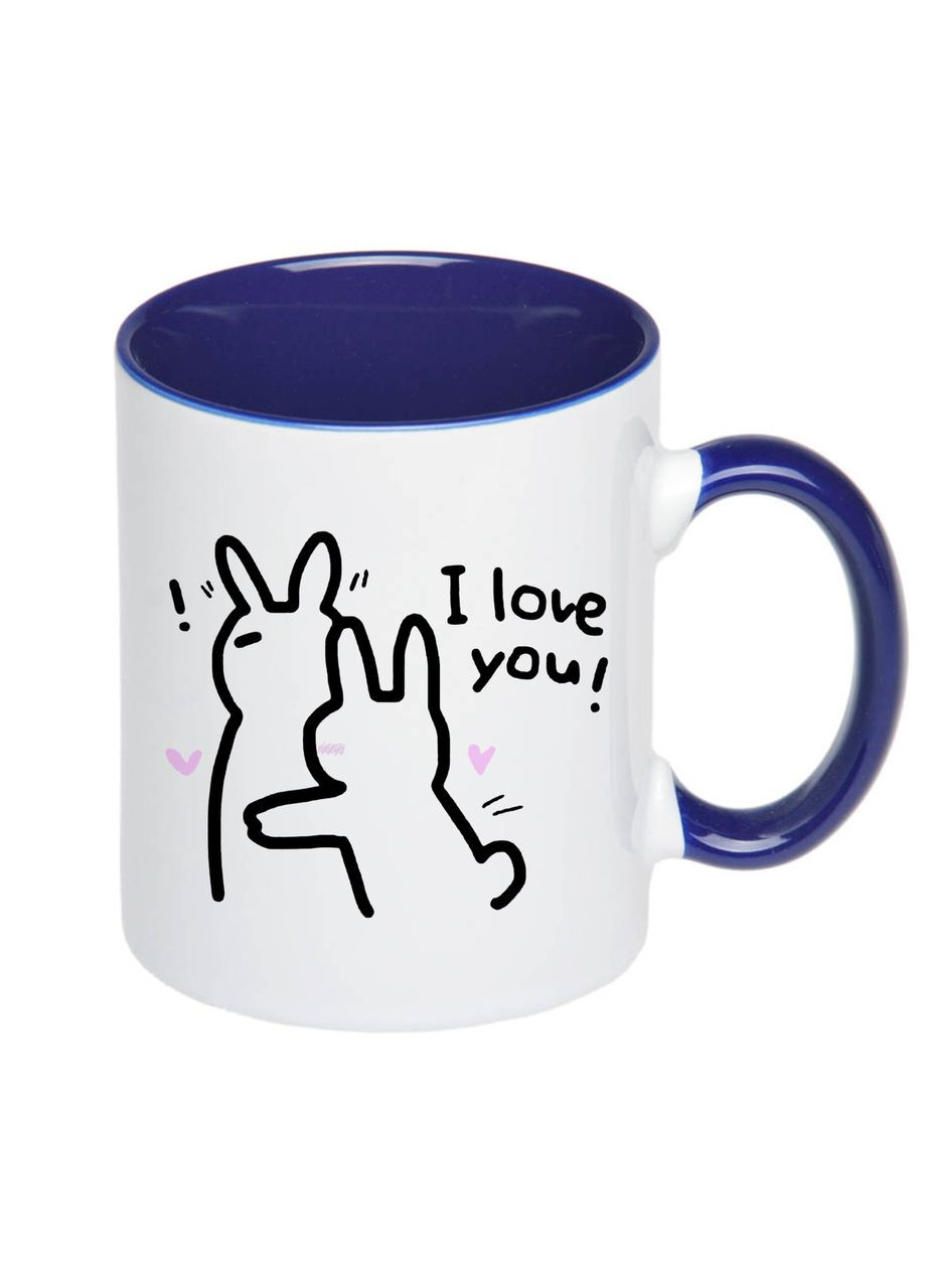 Чашка с принтом "I love you" 330мл (цвет) (18705) No Brand (312487584)