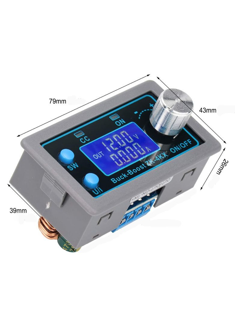 Понижающий/повышающий преобразователь напряжения и силы тока ZK-4KX DC-DC 0,5-30V 4A, 3309647 No Brand (315719900)