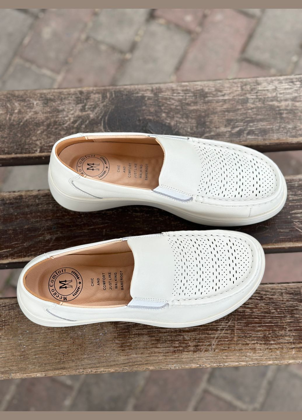 No Brand Женские лоферы удобные кожаные (2040) лоферы бежевый з натуральная кожа, — лето (336491815)