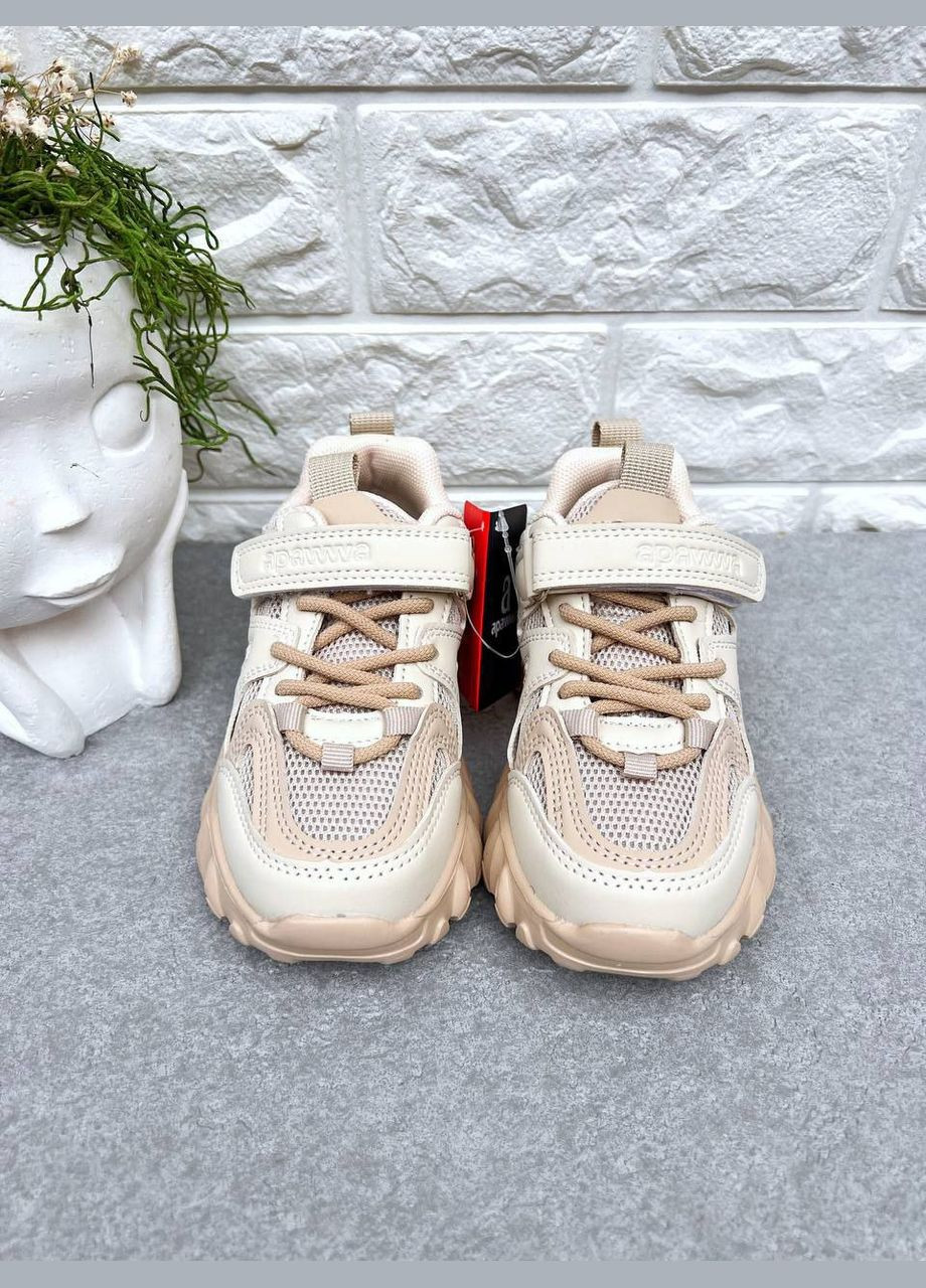 Бежеві кросівки для дівчинки Apawwa