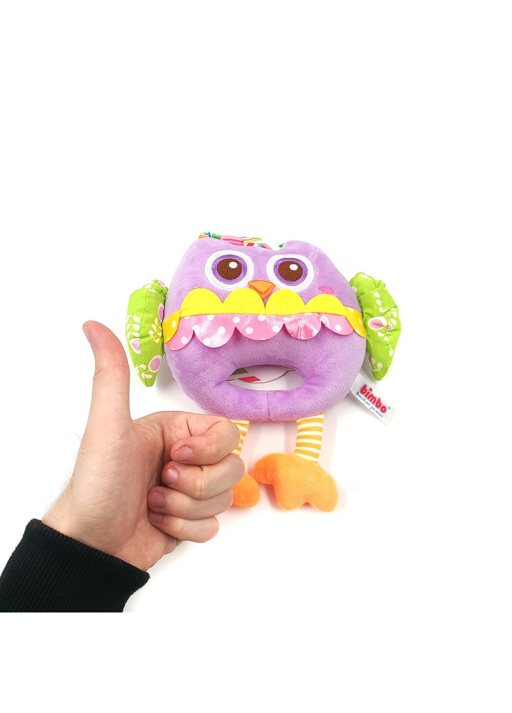 Погремушка-подвеска интерактивная Совушка детская, 18 см, c заводным механизмом, с колыбельной, Bimbo (316318921)