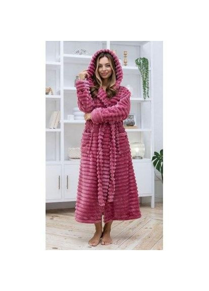 Махровий халат з капюшоном Рожевий (П4К-am-f-halat-004-03) No Brand (316230588)