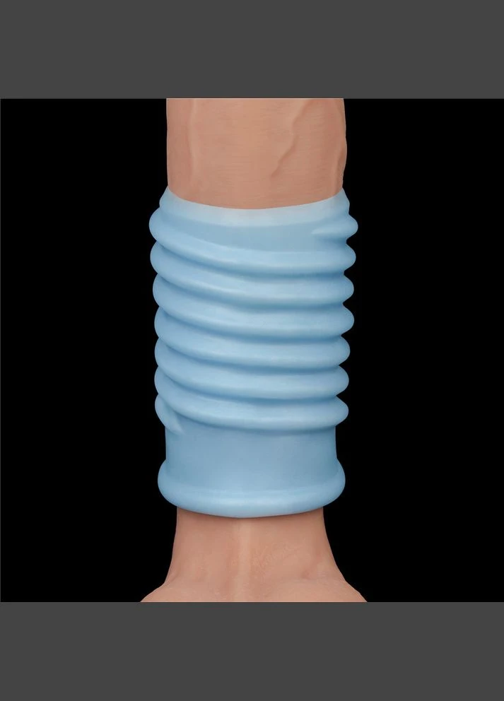Насадка на член — Vibrating Spiral Knights Ring Blue Lovetoy (322185627)