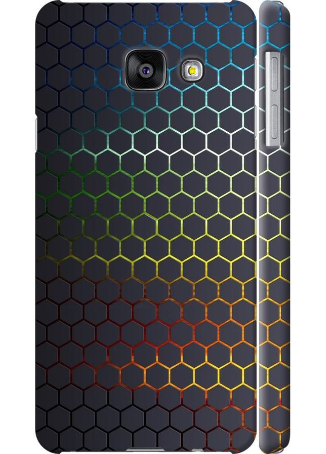 3D пластиковый матовый чехол 'Переливающиеся соты' для Endorphone Samsung Galaxy A3 (2016) A310F (330611800)