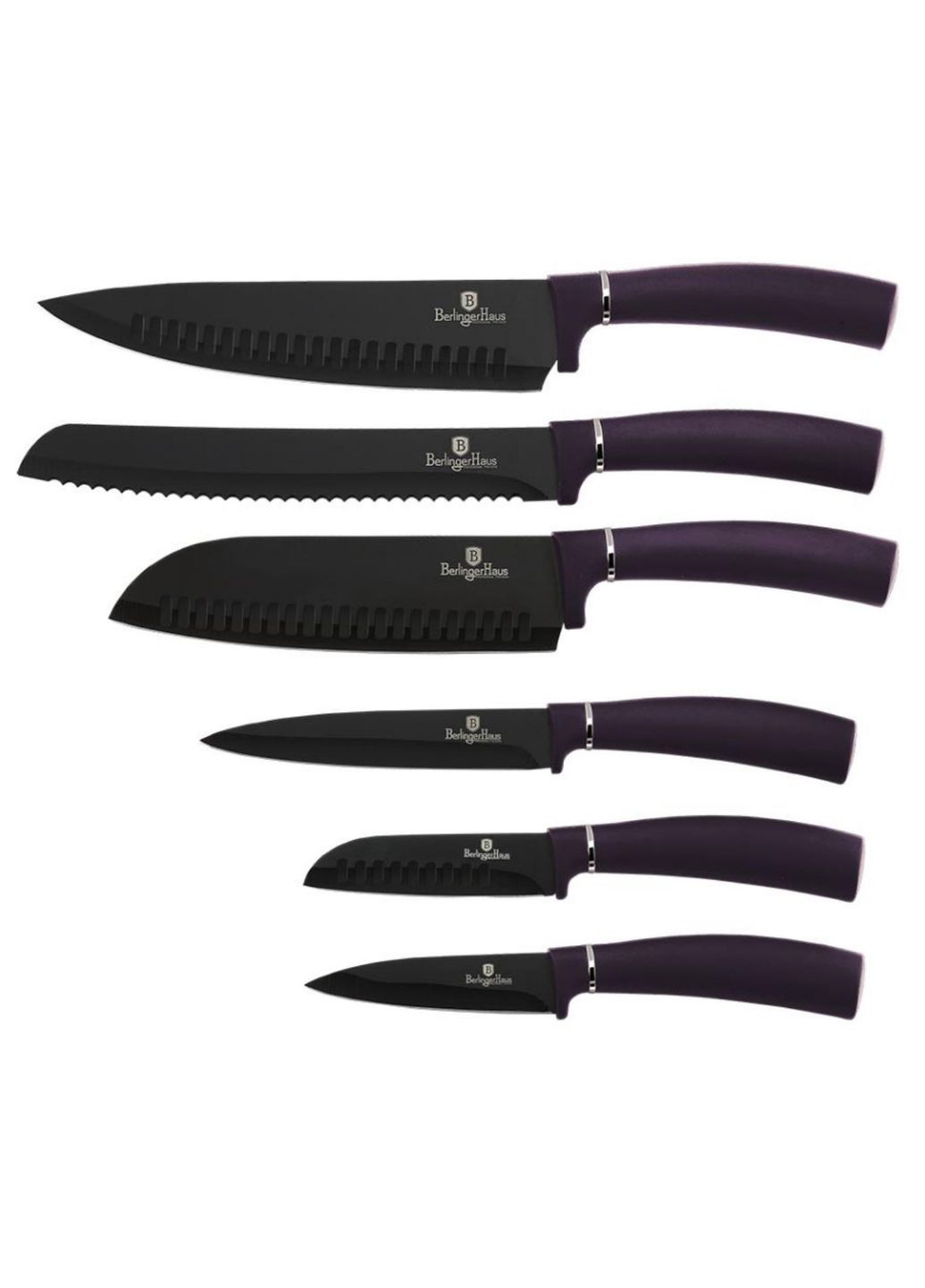 Набор ножей 6 пр. Purple Eclipse Collection BH2559 Berlinger Haus комбинированные,