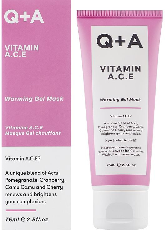 Мультивитаминная маска Vitamin A.C.E. Warming Gel Mask 75ml (1012282-71406) Q+A (368601692)