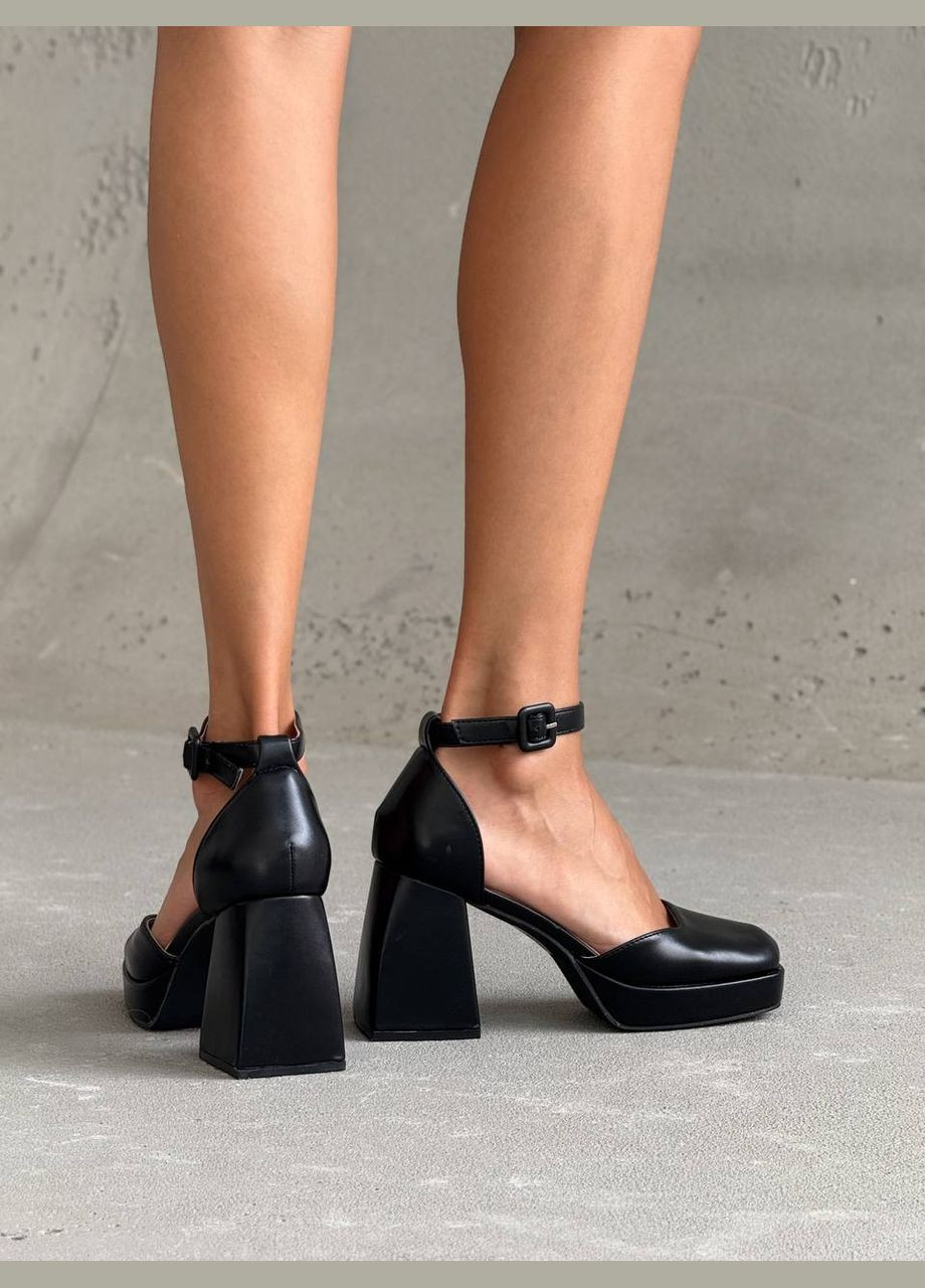 No Brand Ефектні жіночі туфлі чорний з штучна шкіра, — демісезон (347729563)