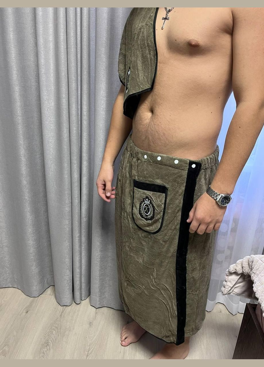 Спідниця-рушник чоловічий для сауни Беж (К0404-5-03) No Brand (323160840)