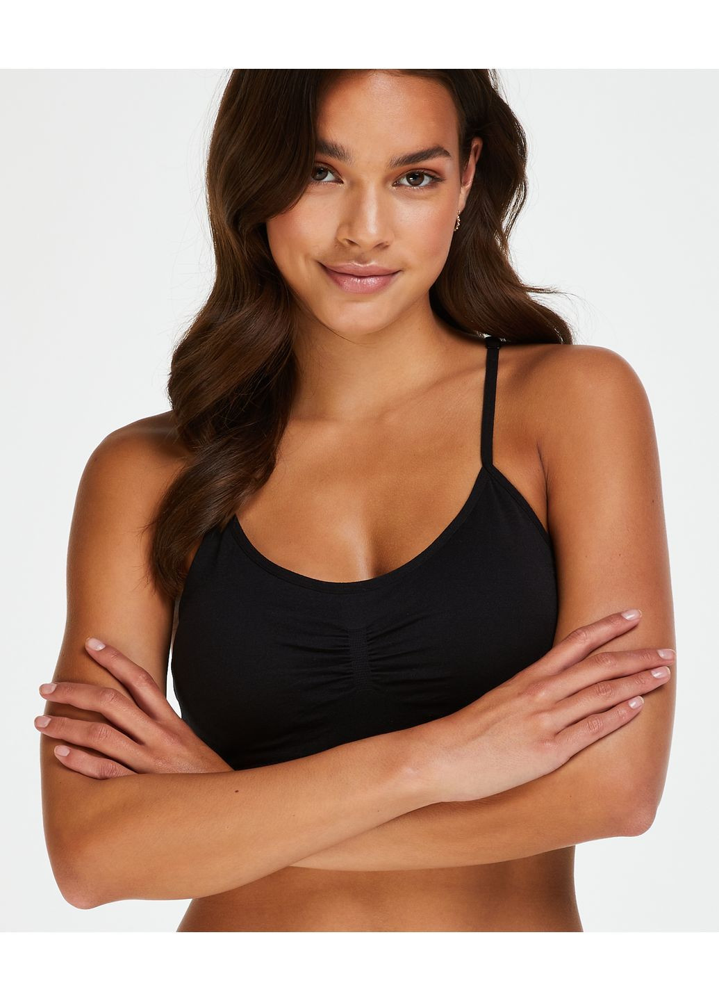 Чёрный бюстгальтер rose seamless черный Hunkemoller