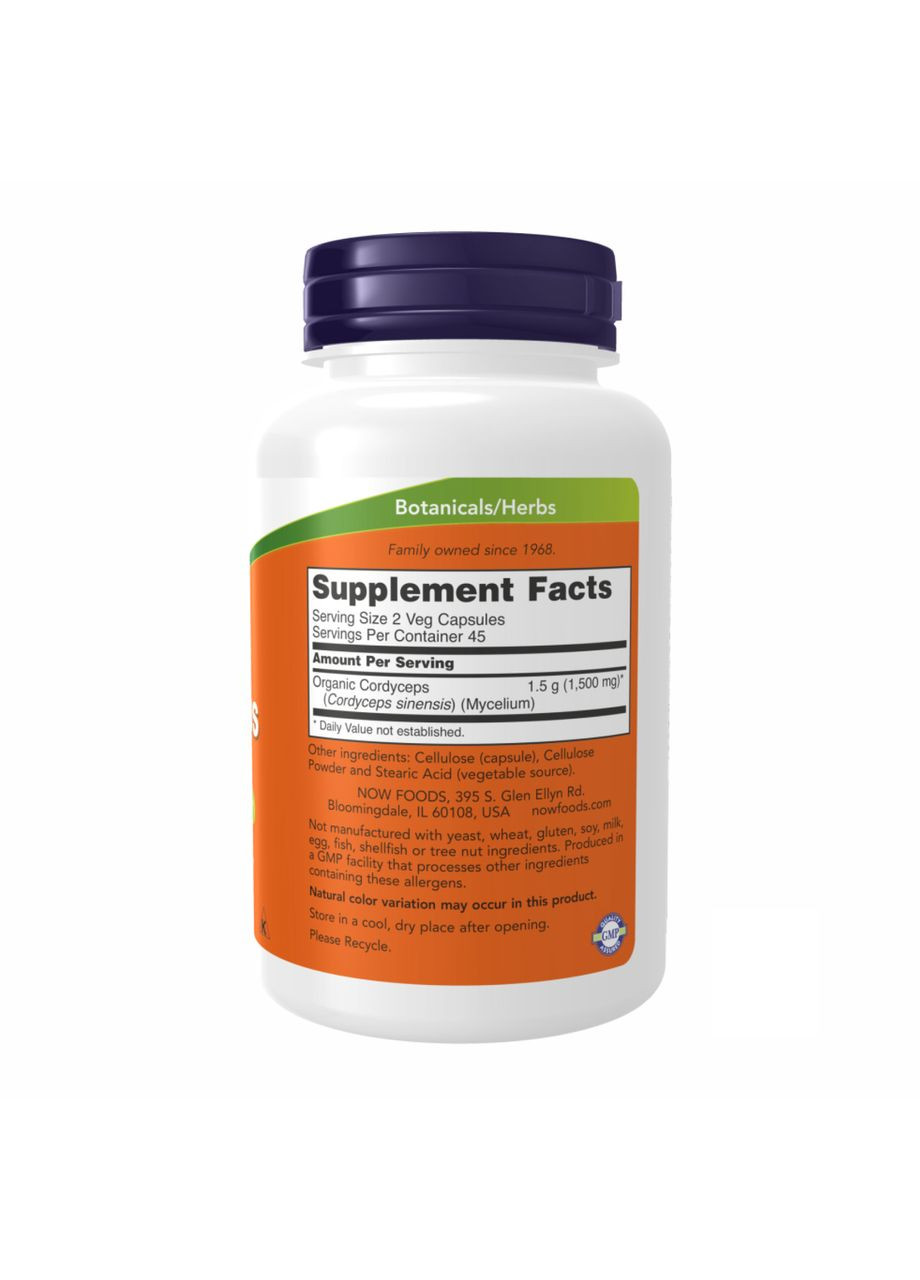 Cordyceps 750 mg - 90 vcaps Now Foods (369396819)
