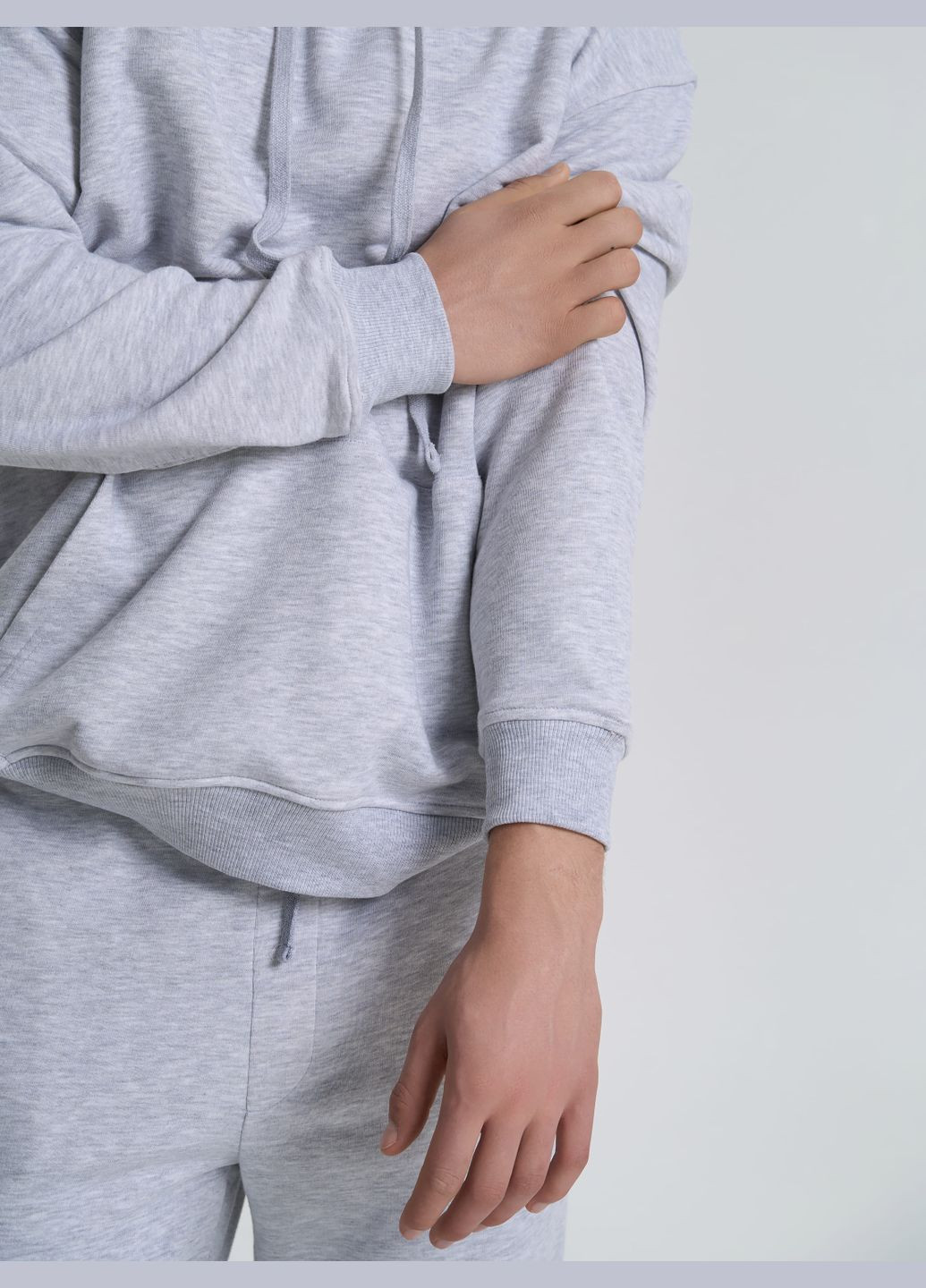 Худи мужской в цвете серый меланж ТМ РОЗА Роза (325695824)