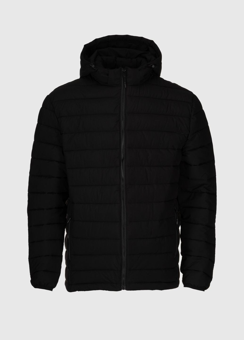 Черная демисезонная куртка мужская 8013 черный shop (2000990363237) Demos