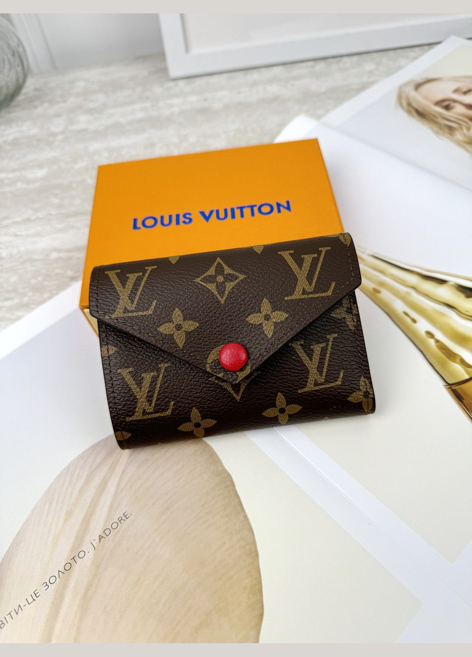 Жіночий гаманець коричневий + червоний конверт міні No Brand (322464831)