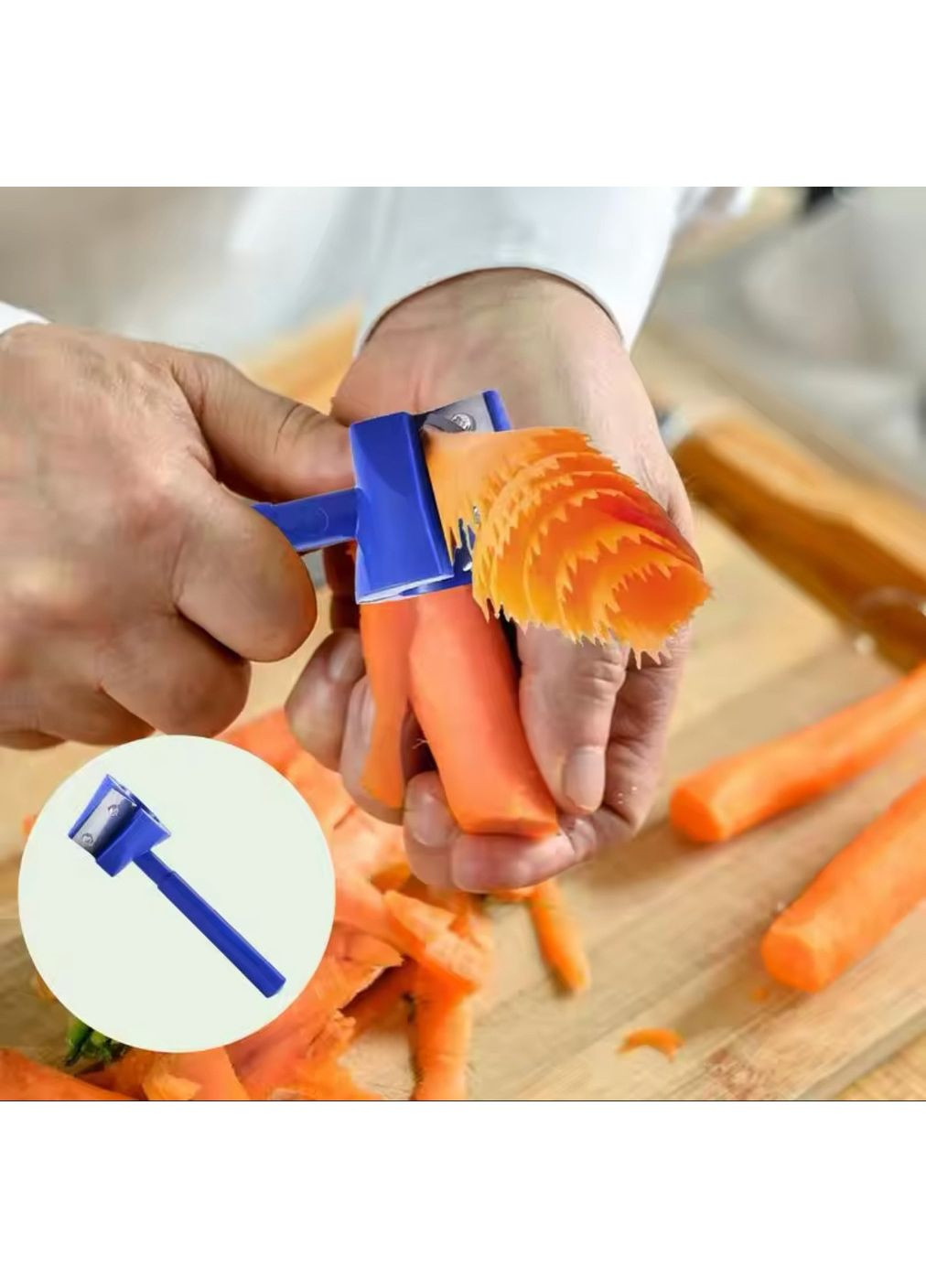 Терка-точилка для фігурних слайсів моркви, огірка, овочерізка для декору страв China (366875006)