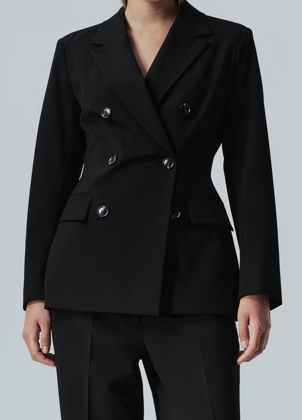 Черный женский жакет H&M однотонный - демисезонный