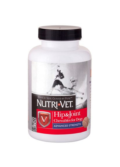 Витамины Hip&Joint Advanced глюкозамин и хондроитин из МСМ для собак 90 табл (669125244760) Nutri-Vet (279572325)