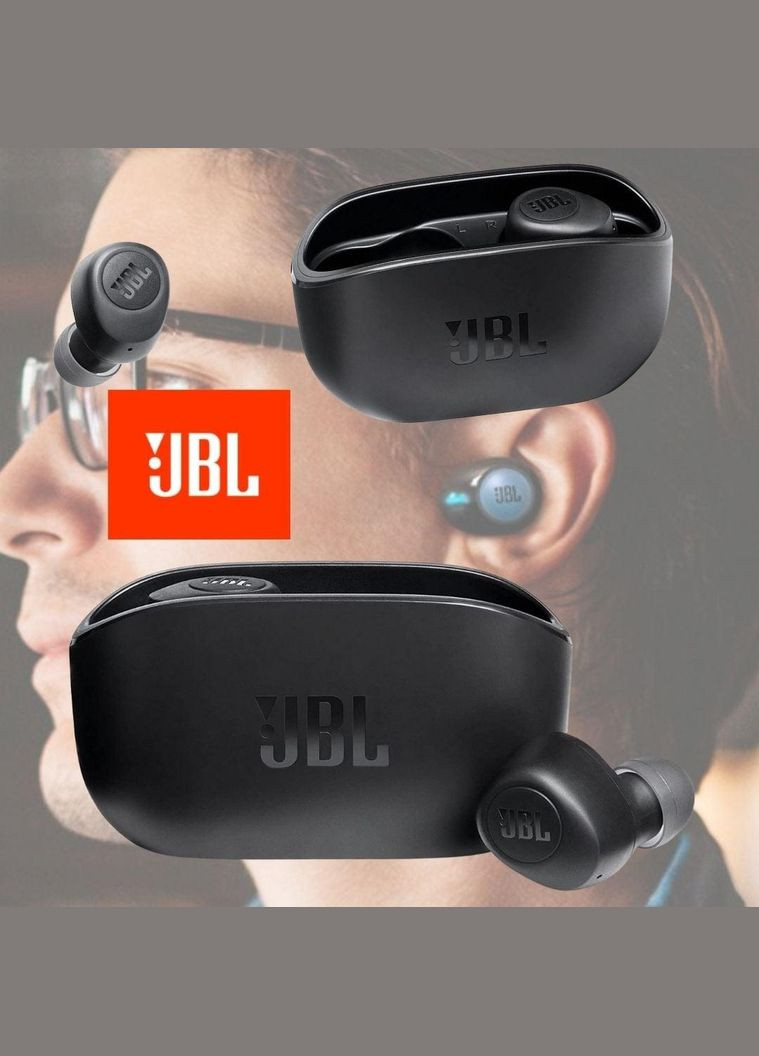 Навушники бездротові Wave 100TWS (W100TWSBLK) чорні JBL (280877166)