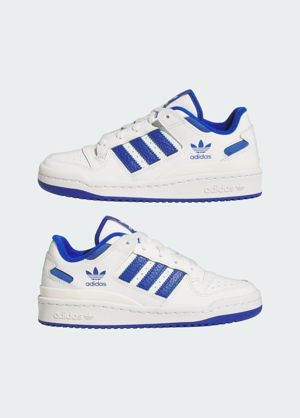 Белые всесезонные кроссовки forum low cl kids adidas