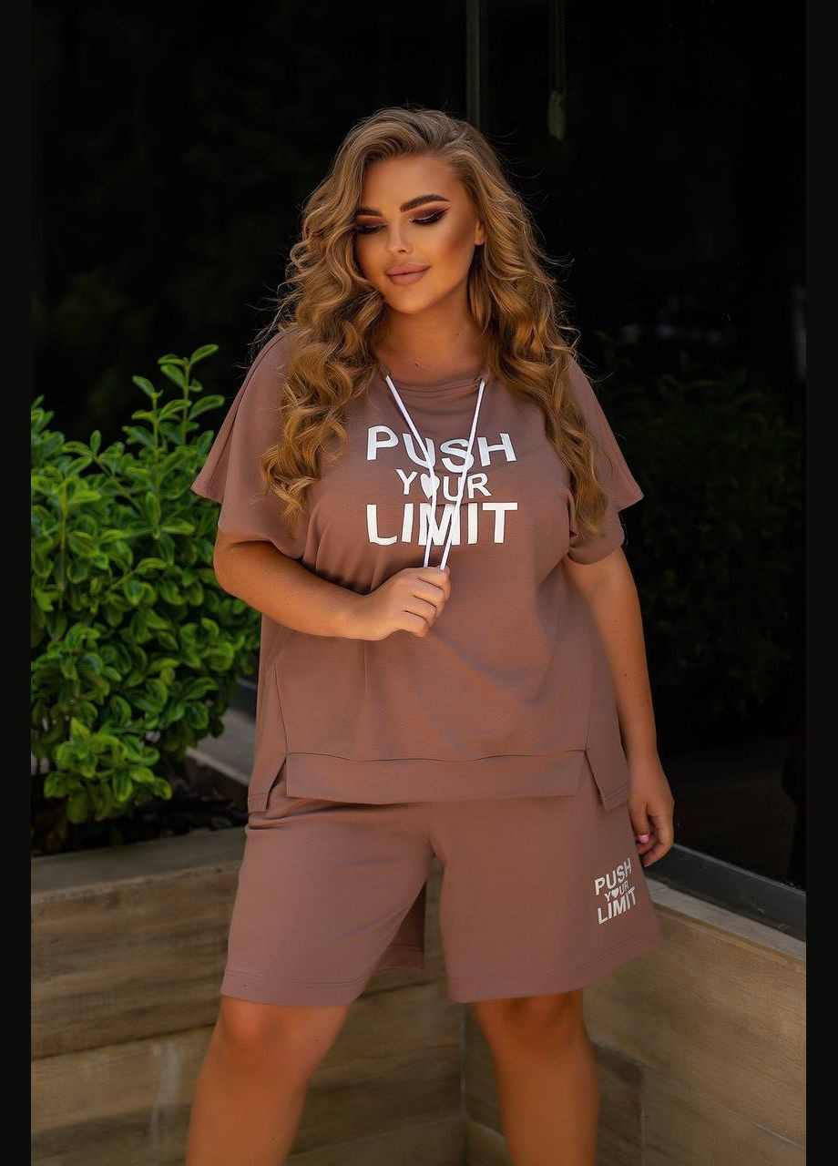 Женский прогулочный костюм футболка и шорты мятного цвета New Trend (304645902)