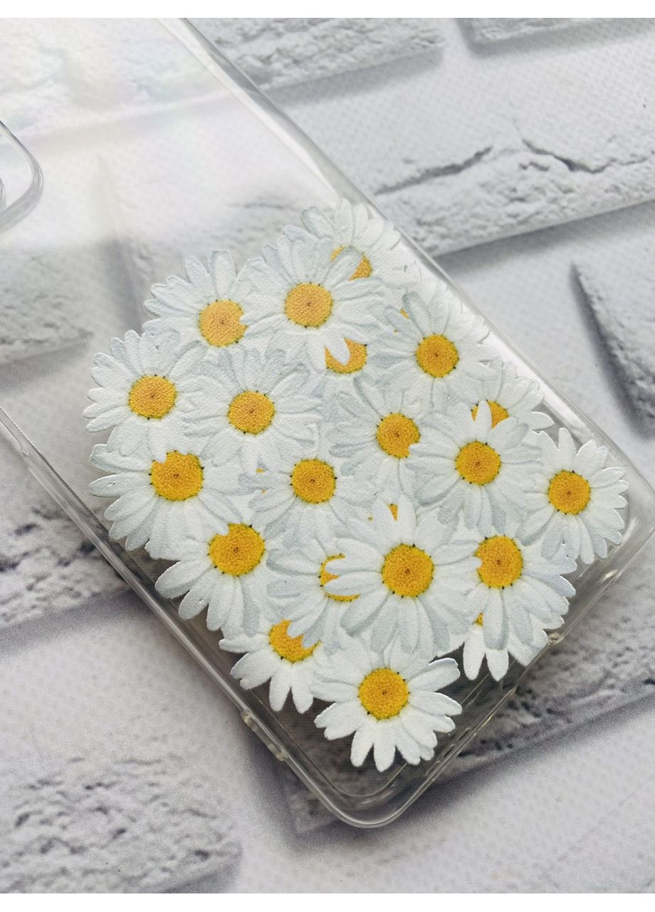 Прозрачный чехол на Xiaomi 11T рельефный дизайн Букет ромашек принт 40 Creative (359487254)