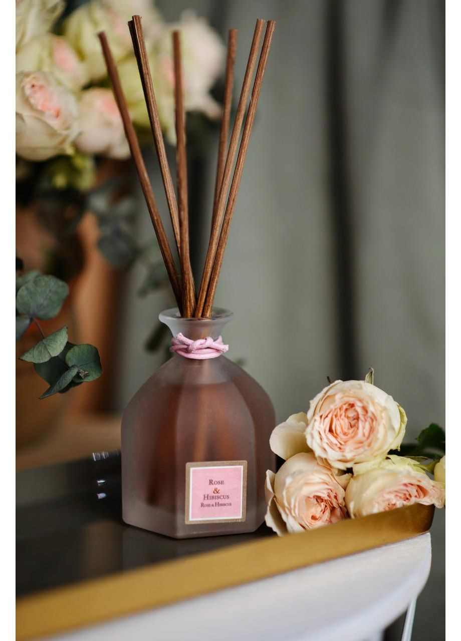 Ароматизатор для дома, Rose & Hibiscus (Роза и гибискус) аромадифузор, 100 мл Collines de Provence (370161972)