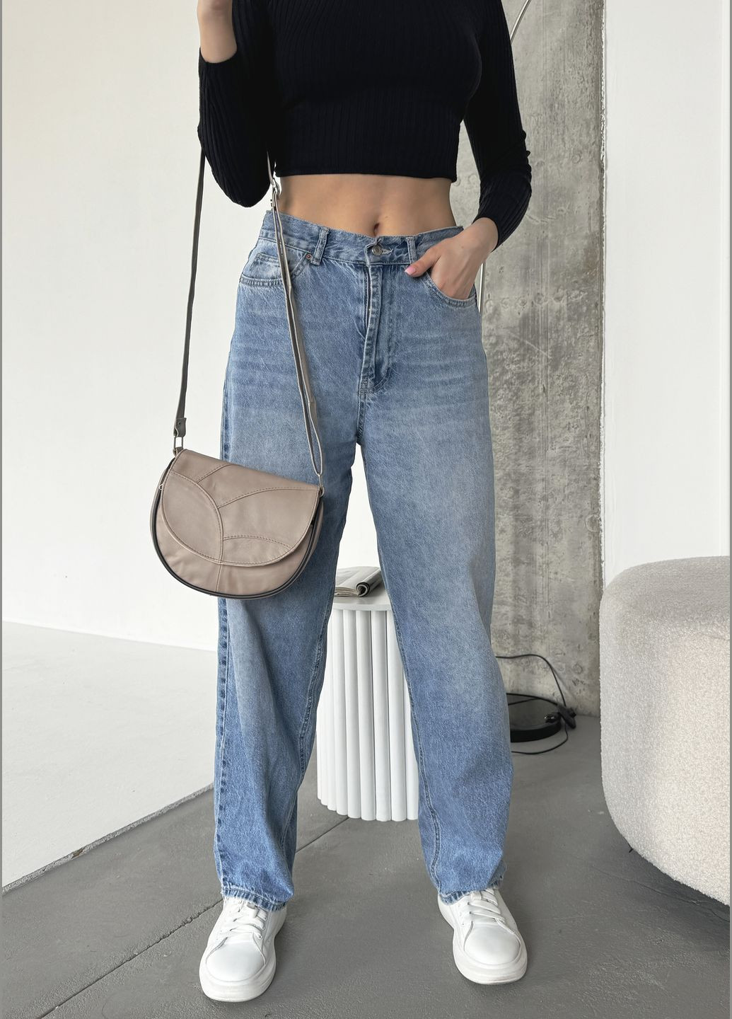 Стильна напівкругла сумочка із натуральної шкіри InFashion Сумка (325884117)