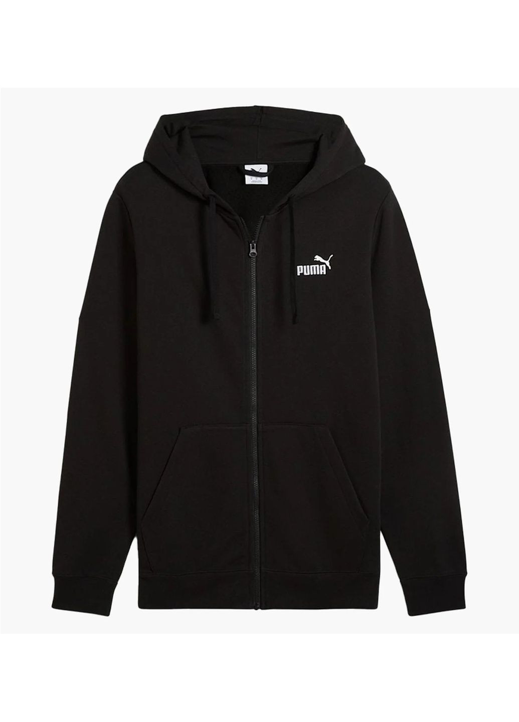 Мужская толстовка Ess Full-Zip Hoodie Black 682586-01 Puma (364838046)