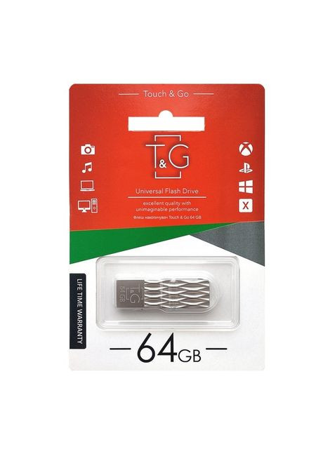 USB флеш-накопичувач 64gb Metal 103 Сталевий No Brand (338223801)