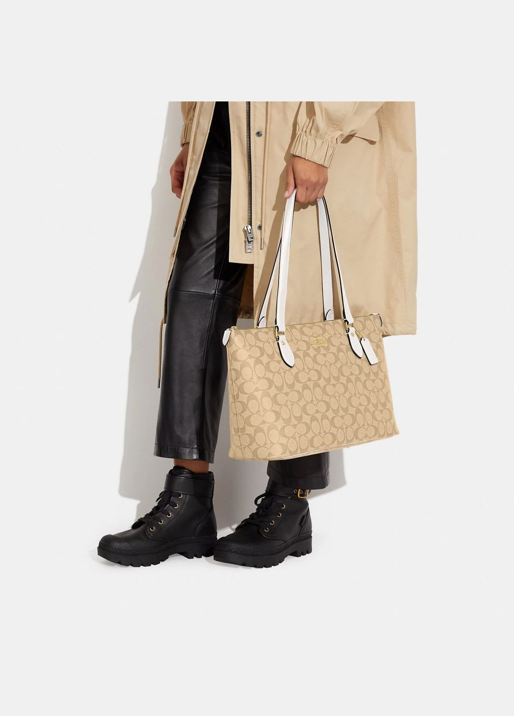 Сумка женская Gallery Tote Beige White Coach Тоут (304122105)