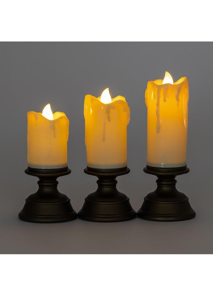 Набір свічок LED 14 см 3 шт. Айворі ELISEY (366215000)