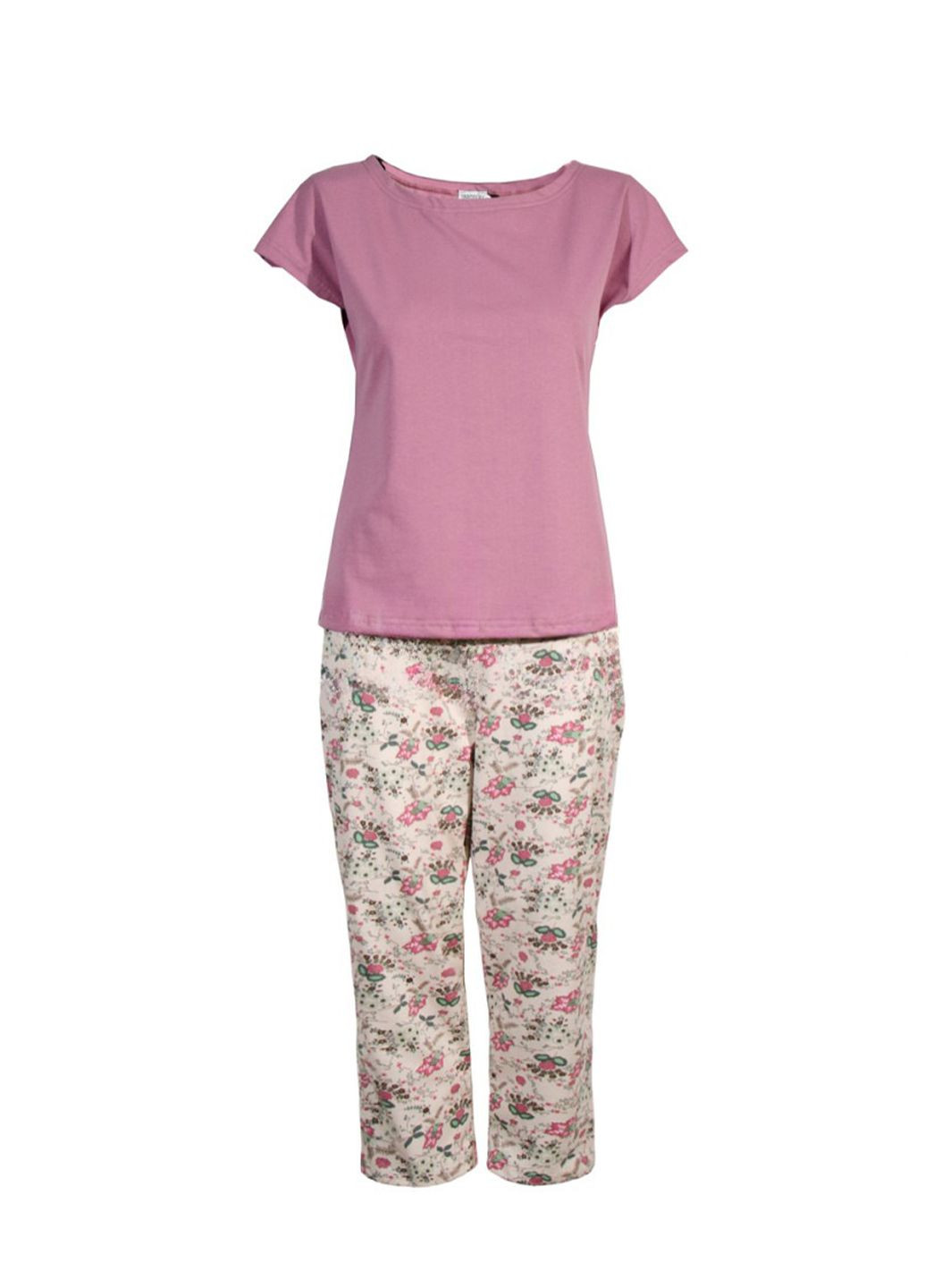 Розово-лиловая всесезон пижама м.ф-319 футболка + бриджи Ярослав