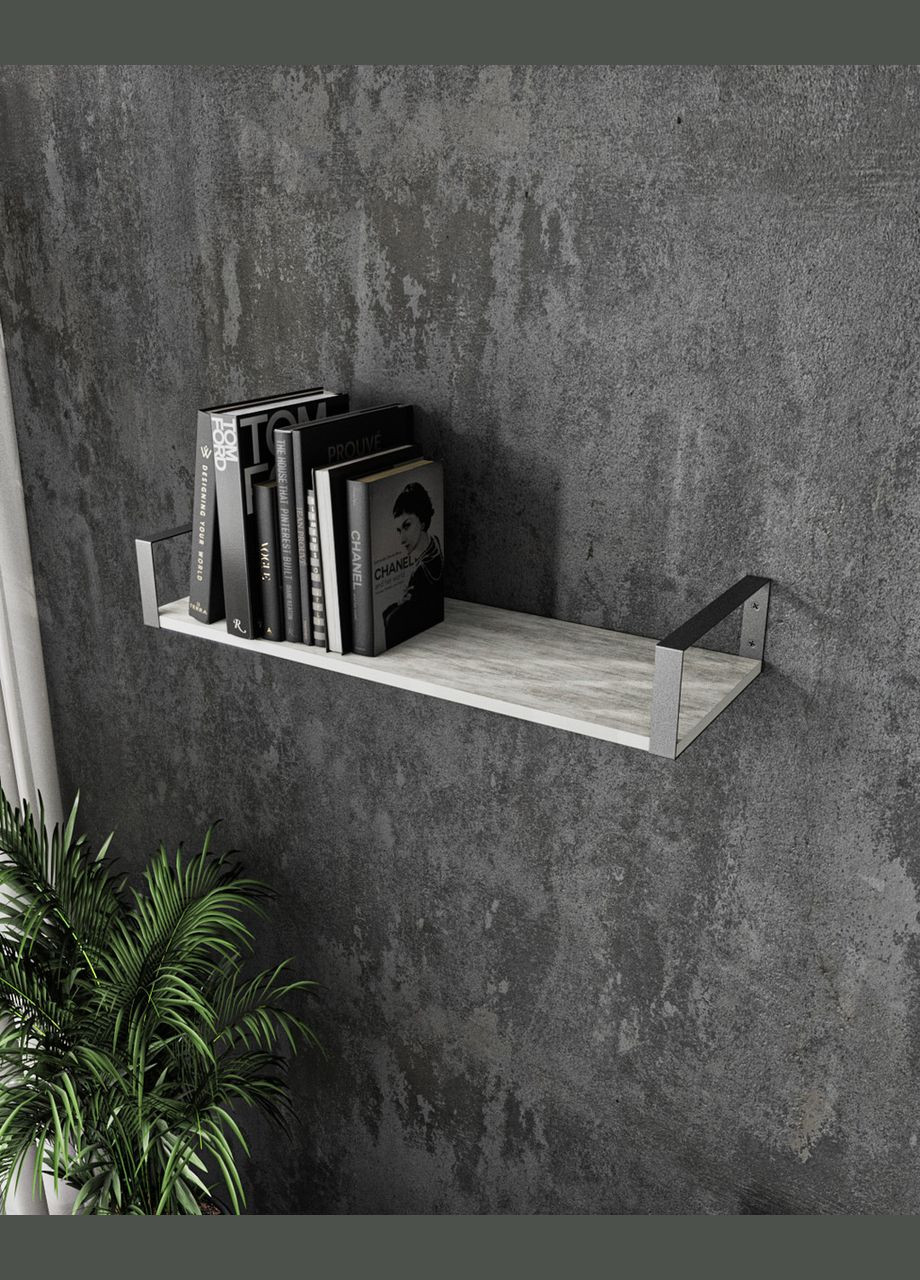 Полка настенная в стиле лофт от XR-21 прямоугольник /Черный MORELI (335423434)