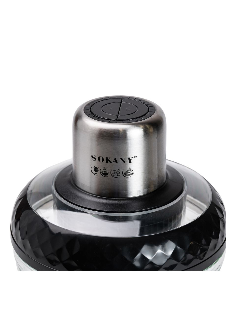 Чопер подрібнювач SKYM7032B 2в1 з чашами 0.5 і 1,5 літри 800 Вт Sokany (353504494)