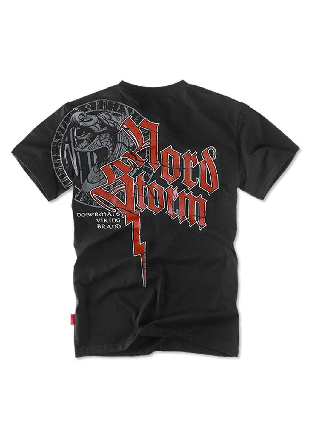 Черная футболка Dobermans Aggressive
