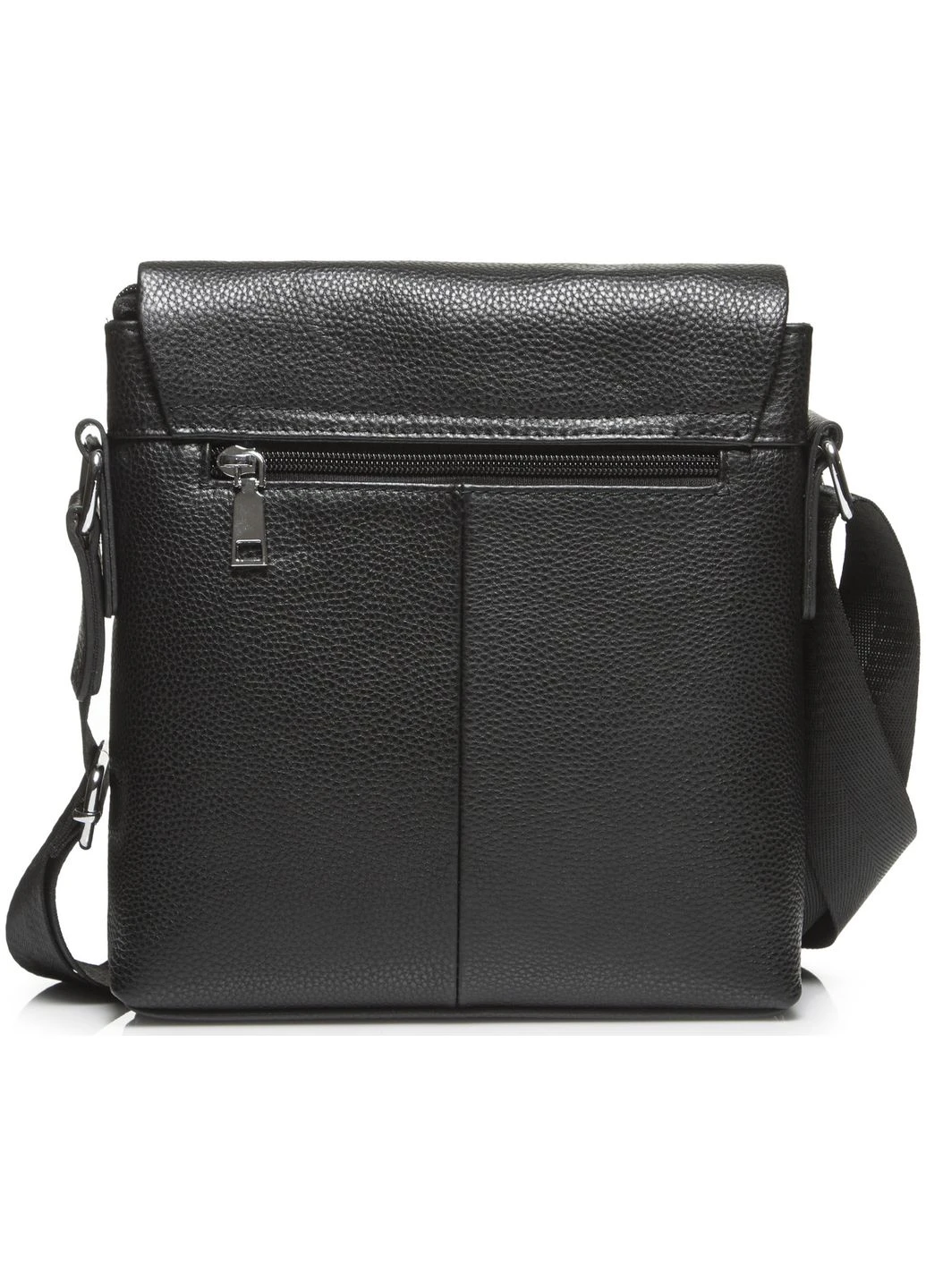 Чоловічий класичний великий шкіряний месенджер 2862 (Чорний) Tiding Bag (305577617)