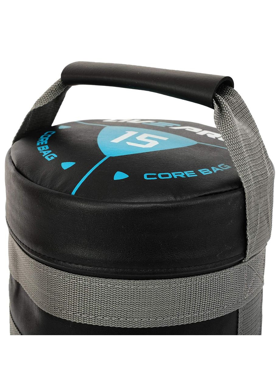 Мішок обважнювач для функціонального тренінгу Power Bag LP8120-15 15кг (PVC, вага 15кг, чорний-сірий) LiveUp (361434762)