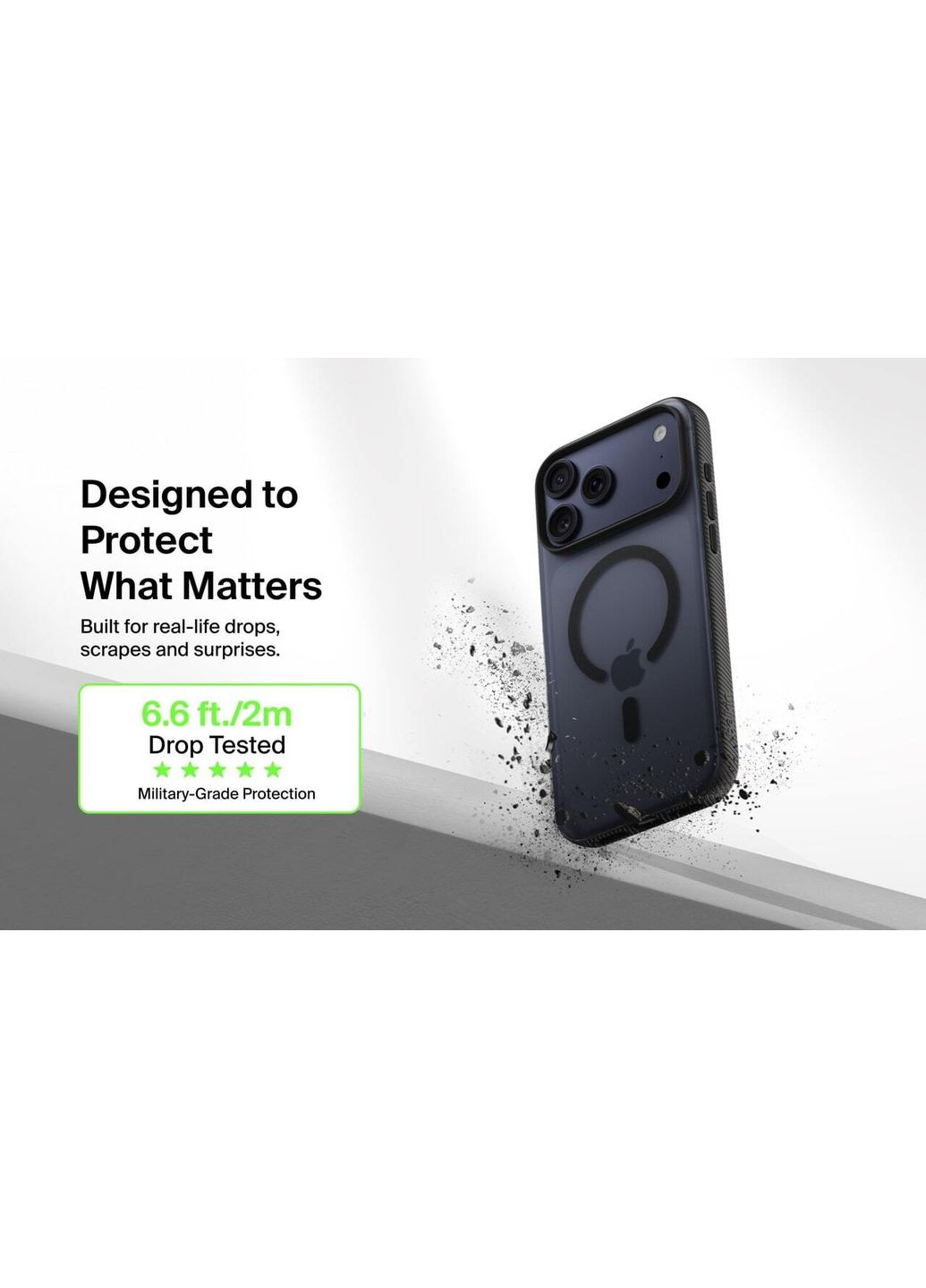 Чохол для iPhone 17 Pro Max, Magnetic Protective Grip, Black (MSA036HQBK) Belkin (372464726)