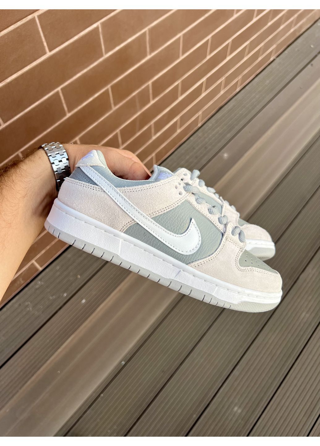 Сірі Осінні кросівки чоловічі nike sb dunk sweet grey найк сб данк No Brand