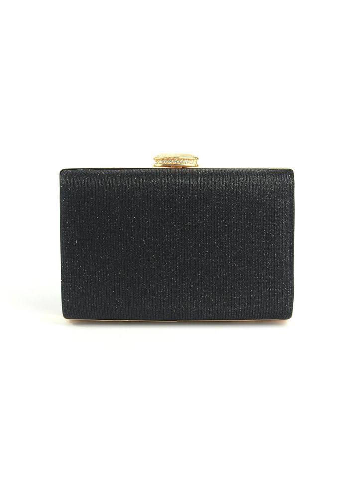 Чорний вечірній клатч бокс сумочка з парчі No Brand (294092703)
