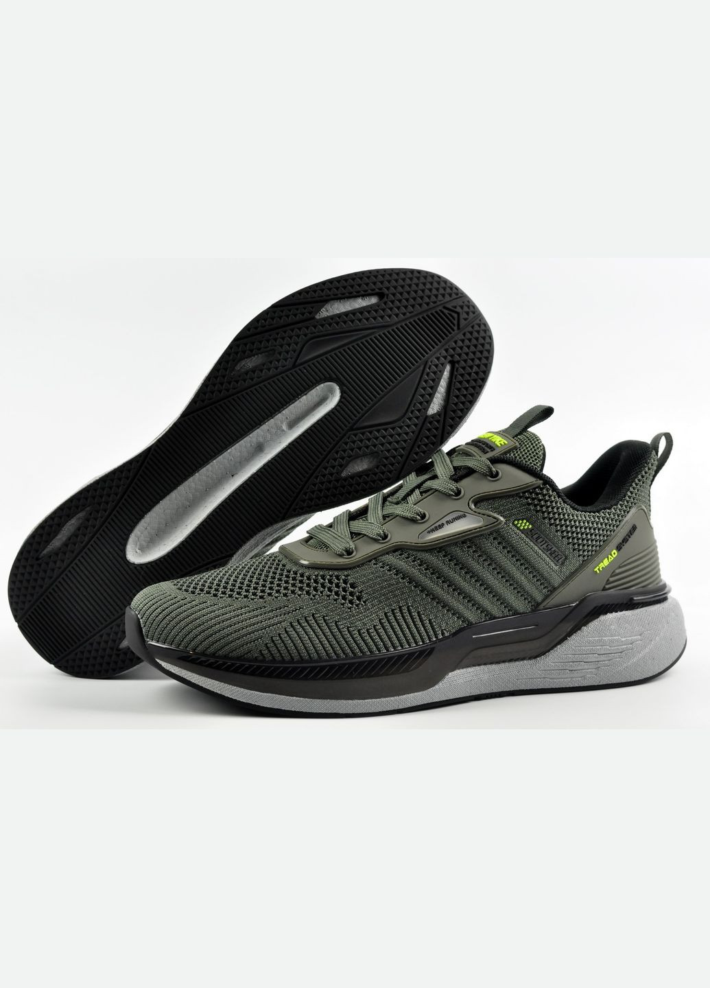 Оливковые (хаки) летние кроссовки летние new Yike