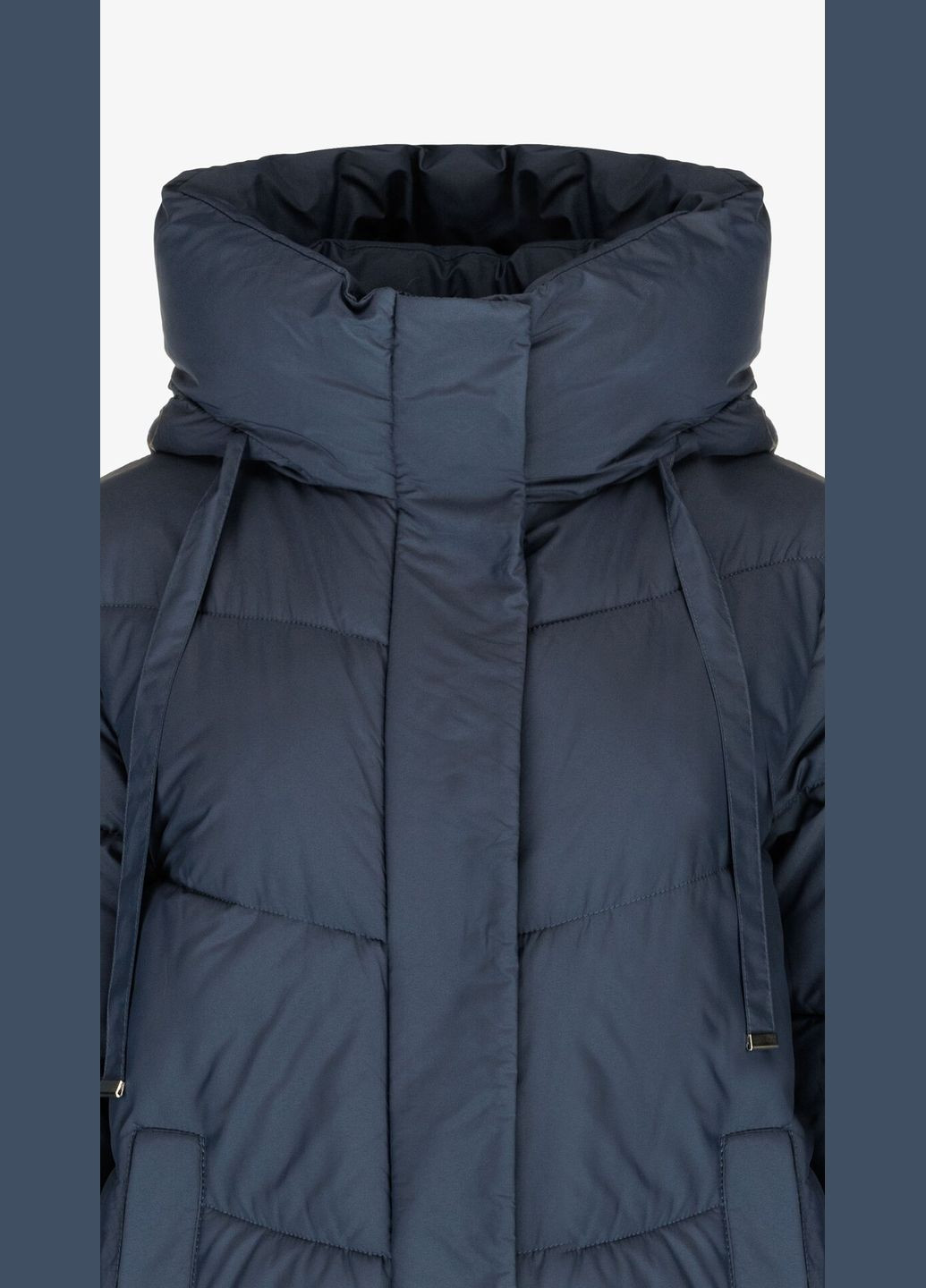 Темно-синяя зимняя куртка однотонная женская 832-1 shop (2000999163418) On me