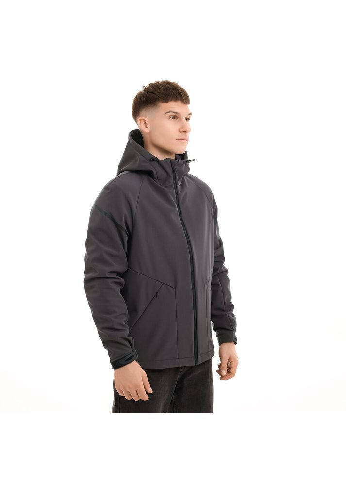 Темно-сіра демісезонна куртка vector темно-сірий Pobedov