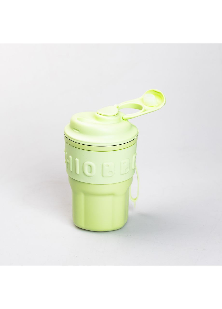Термочашка Chiobbe з трубочкою та ремінцем 450 мл Зелена Yiwu (360456710)
