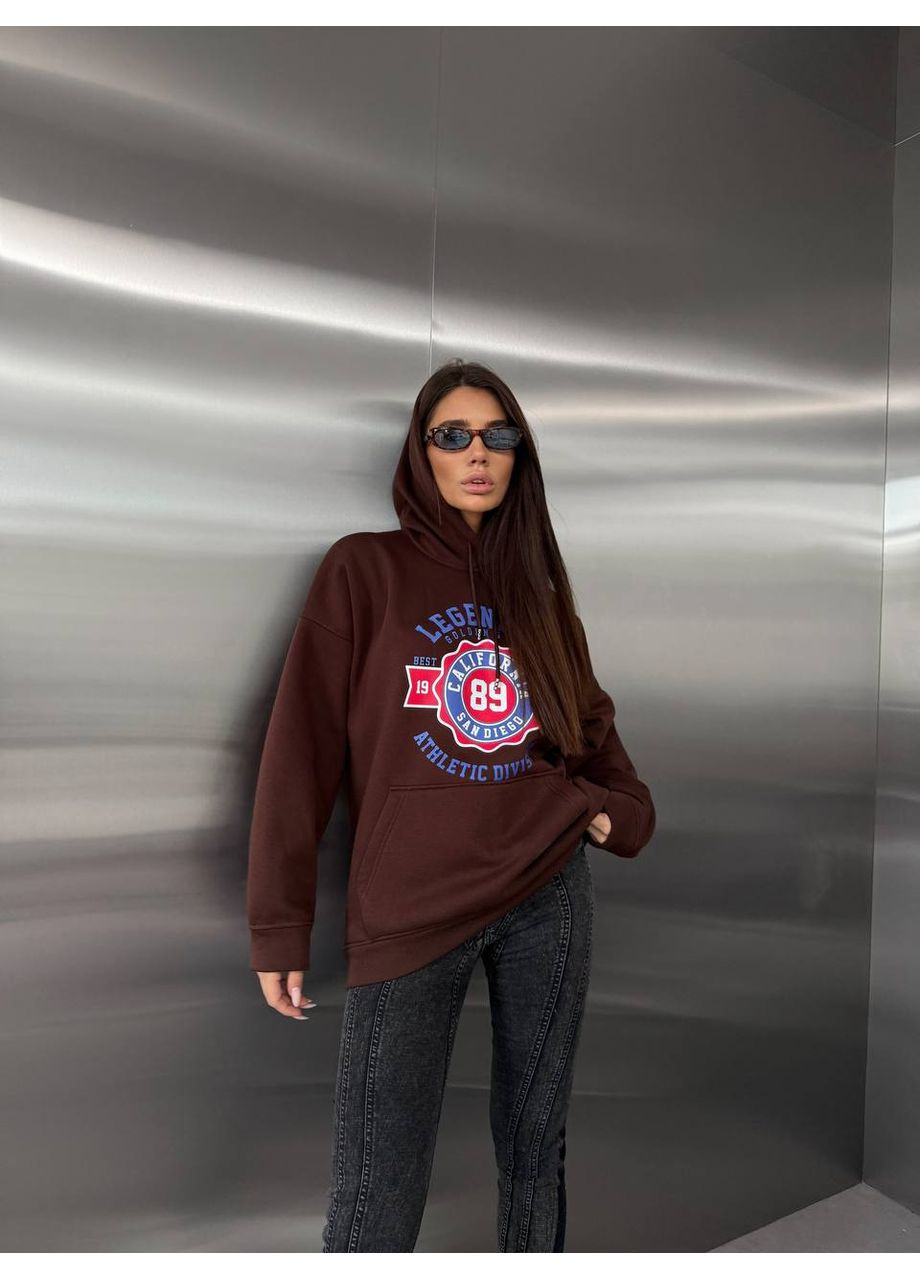 Жіноче худи вільного крою з написом Fashion (364486124)