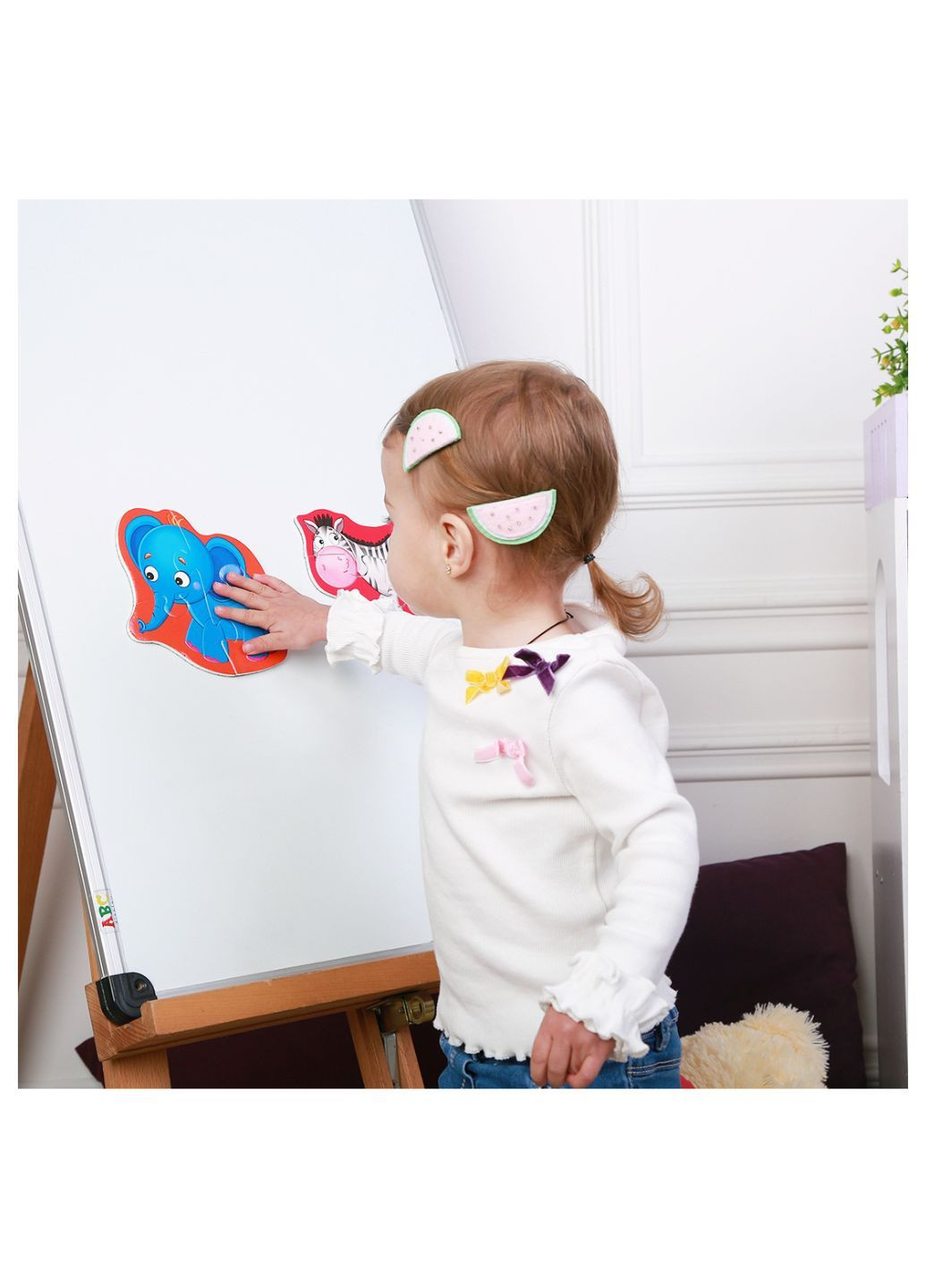 Магнитные беби пазлы "Слоник и зебрик" VT3208-12 (укр) Vladi toys (293154118)