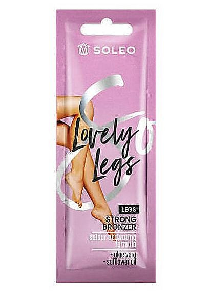 Крем для засмаги ніг у солярії з алое вера та олією шафрану Lovely Legs Strong Bronzer (пробник) 10ml (1131620-100320) Soleo (368661970)