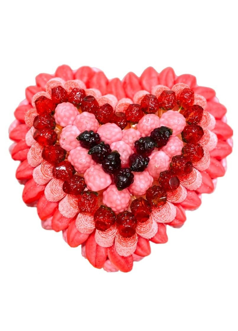 Сладкий букет из мармелада и маршмелоу Любовь - 2 Мармеладный Кот 1 кг Мармеладний Кіт (315427767)