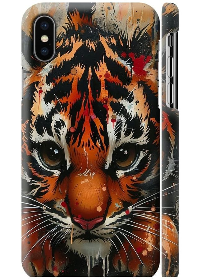 3D пластиковый матовый чехол 'Mini tiger' для Endorphone Apple iPhone X (285767958)
